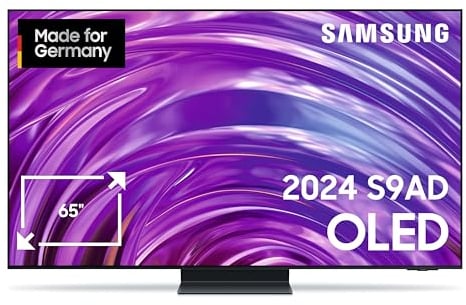 Samsung OLEDGQ65S9AD 4K Fernseher 65 Zoll (163 cm), TV mit Neural Quantum 4K AI Gen2 Prozessor, OLED HDR+, AI Upscaling, Smart TV, KI, GQ65S9ADATXZG, Deutsches Modell