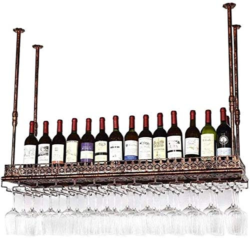 Porte-verres à vin flottant en hauteur réglable en hauteur - Porte-bouteille de vin en métal - Porte-verre à vin haut - Porte-gobelet mural en métal - 0JJ01