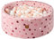 Dodozen Bällebad 90X30cm/200 Bälle ∅ 7Cm Bällepool Für Babys Kinder Rund,Superweicher Samt,Abnehmbar und waschbar,Herz:Weiß/Transparent/Rosa