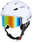 TOMSHOO Skihelm Set, Snowboard Helm mit Skibrille, Ohrenschützer, Belüftungsöffnungen, Ski Helmet & Goggle für Herren Damen, M, Weiß
