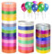 64 Rollen Gekräuseltes Ringelband, 10m Ringelband Geschenkband Set, Curling Ribbon Ballon Schnur Rolle, Geburtstag Luftballons Curling Ribbon Rolle, 3 Stile Gekräuselte Ballonschnur für Kunst Handwerk