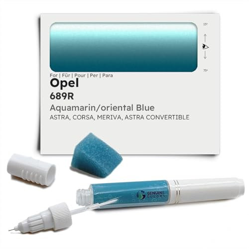 Genuine Colors Lackstift AQUAMARIN ORIENTAL BLUE 689R für Opel Blau ASTRA CORSA MERIVA CONVERTIBLE