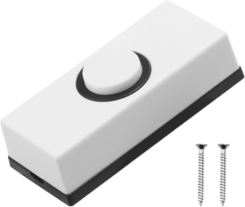 Doorbell Push Wired Doorbell Push Wired Bell Push Universal Wired Doorbell Push with 2 Screws Weatherproof Plastic Doorbell Button Doorbell Switch (White)