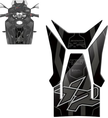 MPODYTSF Aufkleber für Motorrad Motorrad Schutz Aufkleber Zubehör Für BMW S1000XR S 1000 XR 2020 2021 2022 2023 2024 3D Dekoration Tank Pad Aufkleber(Nero)