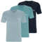 BOSS Herren Classic T-Shirts Kurzarm Shirts Pure Cotton Crew-Neck 3er Pack, Farbe:Blau, Artikel:-981 Navy/Turquoise/Light Blue, Größe:XL