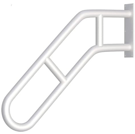 Industrieller Handlauf aus weißem Rohr für 1–3-stufige Treppen, an der Wand montierter U-förmiger Treppenhandlauf im Landhausstil mit einem Rohrdurchmesser von 1,15 Zoll