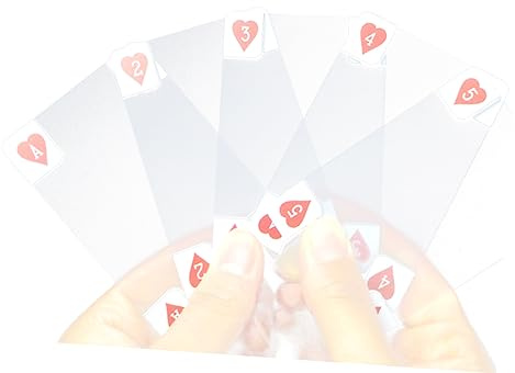 JUMPLAWN Wasserfeste Transparente Spielkarten Aus Kunststoff Kreatives Kartenspiel Junge Mädchen Und Erwachsene Mit Einzigartigem Design Flexibles Und Kratzfestes Material Als Geschenk