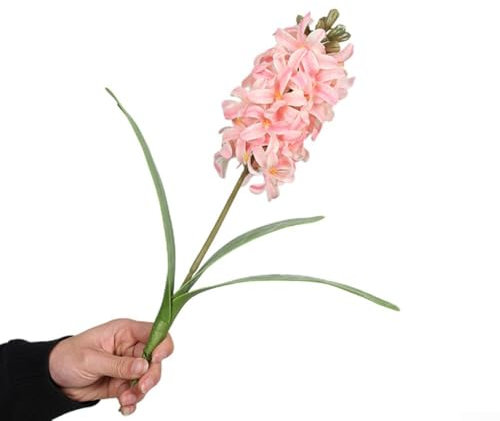 Jacinthe violette artificielle pour décoration de la maison et du jardin, parfait pour un événement (rose clair)