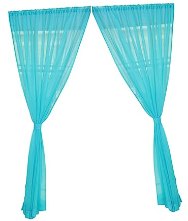 Luxshiny Tenda Tulle per Finestra Singola 100x200 Cm in Poliestere | Attacco Rod Pocket, Trasparenza Leggera per Privacy, Adatta a Cucina e Ambienti Domestici