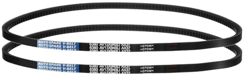 HiPicco AX37 Belt, Raw Edge Cogged Industrial Rubber EPDM V-Belt, Pack of 2 | 1/2(13mm) Width x 37(940mm) Inside Circumference x 5/16(8mm) Height