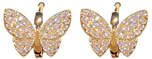 Ohrringe Mädchen Schmetterling Design, Leicht und Eleganter Modeschmuck für Mädchen, Geschenkidee, Perfekt für Geburtstag, Alltag und viele Anlässe