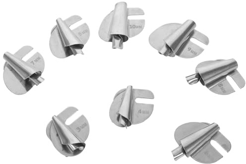 TEHAUX Accessoire D'ourlet Roulé en Acier Inoxydable 8pcs pour Machine à Coudre, Pied Presseur Spiralé, Précision et Polyvalence pour Projets Créatifs de Couture