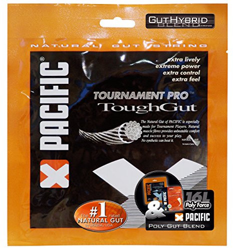 pacific Poly Gut-6.50m x 6.00m-Garnitur Tennissaite, Natur, 9.0G/1.29mm