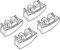 Nordrive N21109 109 Attacchi Kit su Misura per Fiat Panda 09/03>01/12/Fiat Panda Classic 02/12>12/12/Fiat Panda Van 09/03>12/12, Confezioni da 4