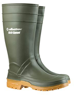 ALBATROS Guardian HIGH Green Nitril-Berufsgummistiefel Unisex wasserdicht rutschfest vegan