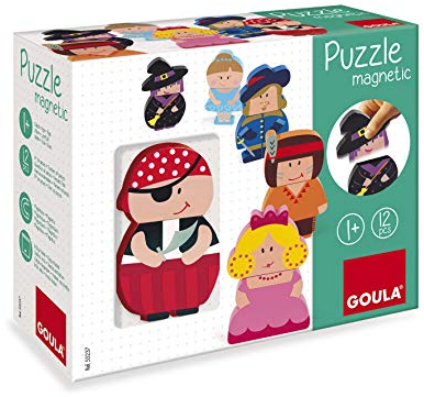 Jumbo Spiele Goula Magnetisches Holzpuzzle Figuren 12-teilig