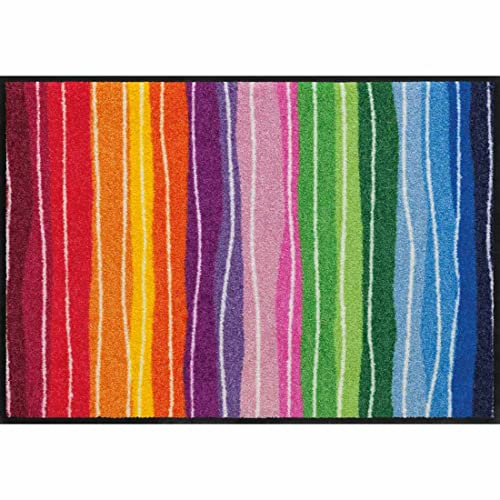 Salonloewe Fußmatte Wavy Lines Streifen Bunt 50x75 cm