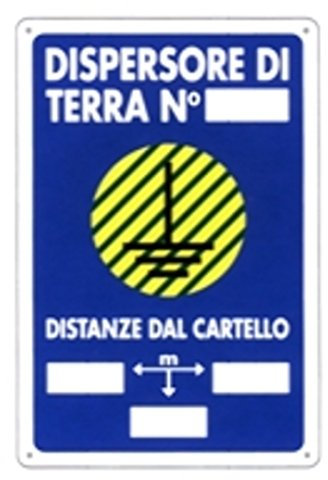 CARTELLO DISPERSORE DI TERRA 20x 30 PLASTICA [TARGOTIMBRI ]