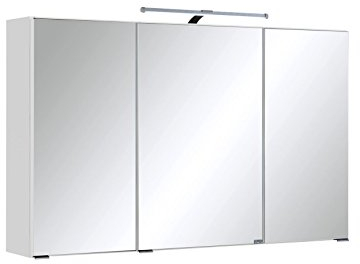 HELD MÖBEL Spiegelschrank Cardiff Breite 100 cm, mit LED-Beleuchtung weiß