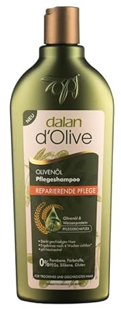 6 x Dalan d'Olive Shampoo Repairing Pflege - trockene/geschädigte Haare - 400 ml