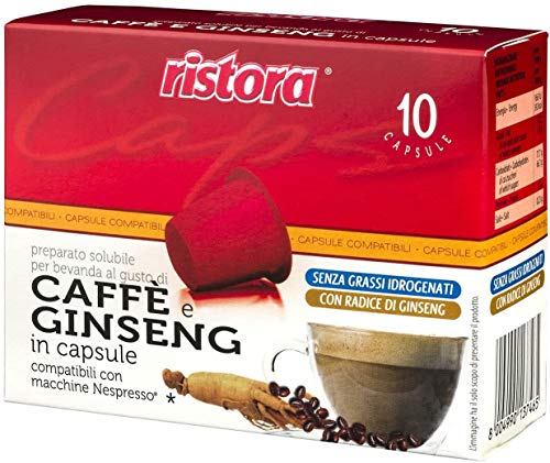Nespresso compatibles avec 120 capsules café et Ginseng Restaura.