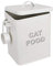 Pethiy Boîte de Rangement pour Nourriture et friandises Animaux-Conteneur Croquette Chat avec Une Pelle -Couvercles en hermétiques-Acier Carbone revêtu-Capacité 2,5 kg Nourriture Boîtes -Blanc