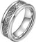 HIJONES Herren One Tone Silver Dragon Inlay Ehering Größe 52