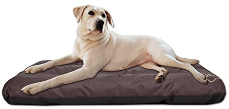 millybo ECO Hundematratze, Hundebett für Kleine, Mittlere, Große Hunde - wetterfestes Hundekissen, kuscheliges Schaum Tierbett, Outdoor & Robustes Hundematte - 115x80x12 cm Braun