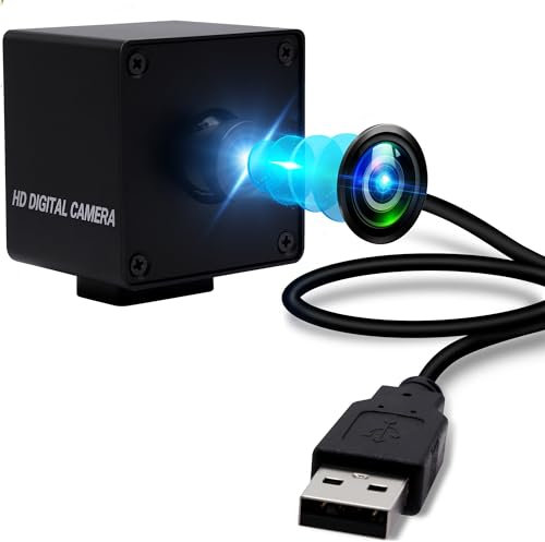 IFWATER 4K USB Camera 2160P Ultra HD IMX317 Sensor USB Camera with 3.6mm Fixed Focus Lens with Metal Case for Computer Home Surveillance 3D Printer Cat Industrial Video PC Camera Robot