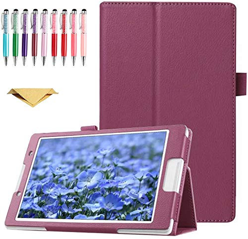 QYiD Coque pour Galaxy Tab 3 8.0 SM-T310 SM-T311, Coque de Protection Folio Stand étui Fonction Sommeil/Réveil pour Samsung Galaxy Tab 3 8.0 Pouces SM-T310/SM-T311, Violet