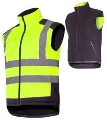 Lahti PRO BEIDSEITIG ISOLIERTE WARNWESTE GELB | Größe S | Einstellung der Breite | Wasserdichte Nähte