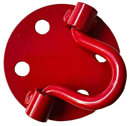 Keyfit Tools Low Profile Anchor Plate (1 Pack) Concrete Deck Patio Trailer Garage Floor Bike Lock Anchor Point Use Your Screws Or Concrete Anchor Bolt & Tie Downs Ratchet Straps