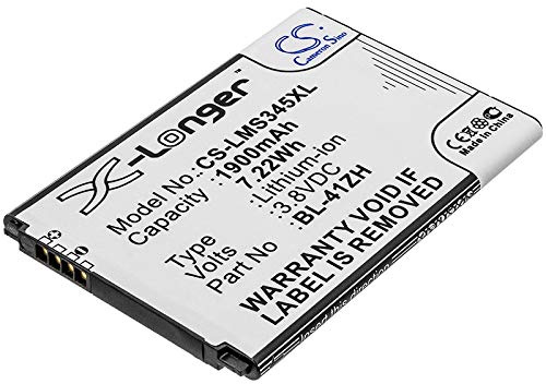 TCTK Akku 1900mAh Kompatibel mit [LG] C40 Power, D213, D213N, D290, D290N, Destiny, H320, H320MB, H324, H326t, H326TV, H340, H340N, H343, H345, L Fino, L21G, L21G Sunset, L22C, L22C Destiny, L33, L33