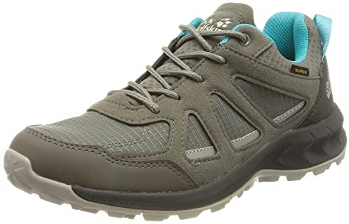 Jack Wolfskin Damen Woodland 2 Texapore Low W Sneaker, Grey/Light Blue, 37 EU