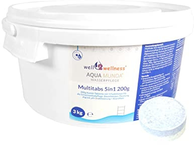 Aqua Munda Wasserpflege Premium Pool Multitabs 5in1 200g 3kg