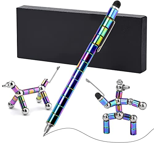 DAWRIS Magnetischer Kugelschreiber, Magnetstift Stylus Stift Ein Kugelschreiber Schwarz hochwertig Fidget Pen, Geistiges Spielzeug für Jugendliche als geschenk für Männer oder Frauen Oder Teenager