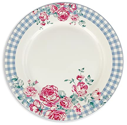 Nada Home Servizio di Piatti Piani Isabelle Rose Julia Shabby Chic in Porcellana 6pz 5118