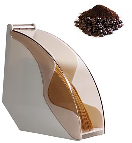 Niktule Kaffeefilterhalter, Kaffeefilterbox mit staubdichter, 4 FarbenKaffeefilteraufbewahrung Abdeckung Filterpapierhalter für Coffee Shop Home Aufbewahrungskapazität von 100 Stück Papierfilter
