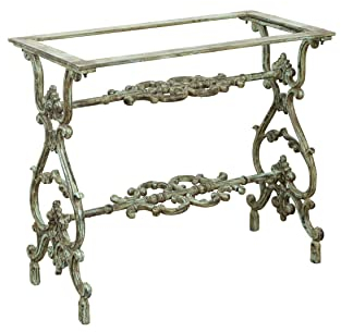Biscottini Untergestell für Gusseisen-Tisch L86XPR43XH72cm | Antiker Esstischfuß | Liberty-Tisch außen und innen