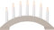 EGLO Lichterbogen Weihnachten mit 7 Kerzen, Fensterleuchter gebogen aus Holz in Beige, Schwibbogen mit Kabel, Weihnachtsbeleuchtung Fenster, E10 Fassung, warmweiß