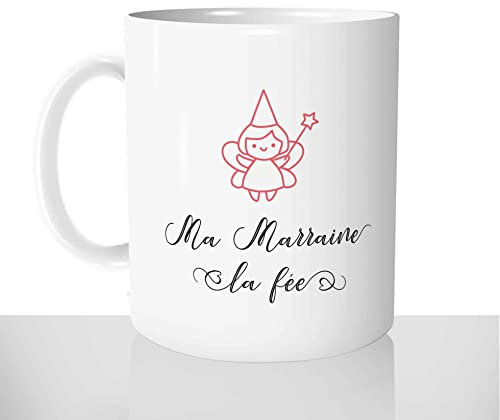 Mug-Cadeau Ma Marraine la Fée - Tasse Idée Cadeau Original Femme Naissance Photo Personnalisable - Noël Anniversaire