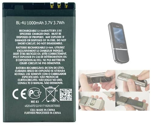Aousavo BL-4U ersatz akku Kompatibel mit Nokia BL4U BL 4U BL-4U 3120 5530 8800 E66 E75 Nokia 301