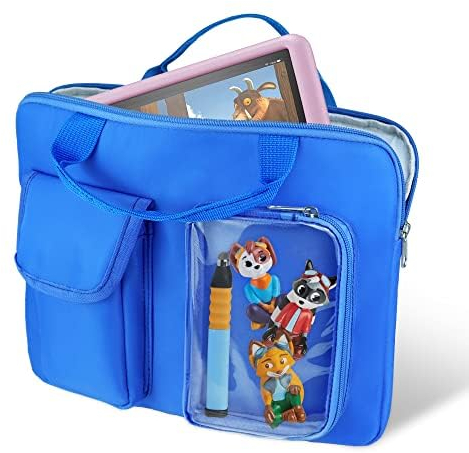 Annmore Tasche für Edurino Stift und Figur ASA Tablet Tragetasche kompatibel mit Lexibook Zweisprachiger Laptop, Blau