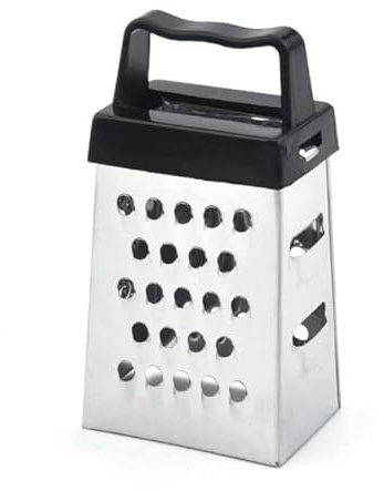 Mini Grater, Stainless Steel Cheese Ginger Vegetable Spices Small Grater for Kitchen (Black)