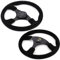 Tbest Volante da corsa in camoscio da 14 pollici/350 mm Stile 6-con cuciture nere e pulsante clacson, Accessorio Modificato per Auto