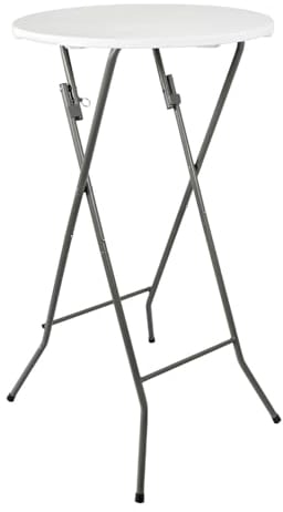 Table mange debout pliable diamètre 60cm hauteur 110cm - Table haute pliante de bar - Plateau résine Structure Acier laquée