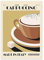 Cappuccino Caffe Latte Retro Italien Essen Kaffee Poster und Drucke Wand Kunst Leinwand Malerei Wandbilder for Küche Bar Dekor (Color : B, Size : 50X70cm No Framed)