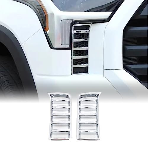 FDAIUN für Toyota Tundra 2022 2023 ABS Silver Kühlergrill Glanz Kühler Sport Front Doppel Rippen Grill Links Rechts Autoteile 2 Stück