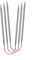 Addi AD1802030-04.50 Doppelt Spitz Stricken Nadeln, Metall, Rosa/Silber, 30cm, 4.5mm, 3 Count