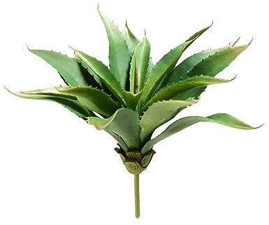 Suculentas falsas, plantas artificiales de aloe sintético grandes de 12.6 pulgadas, plantas artificiales decorativas de interior para bricolaje, dormitorio, baño, decoración del hogar, arreglo de